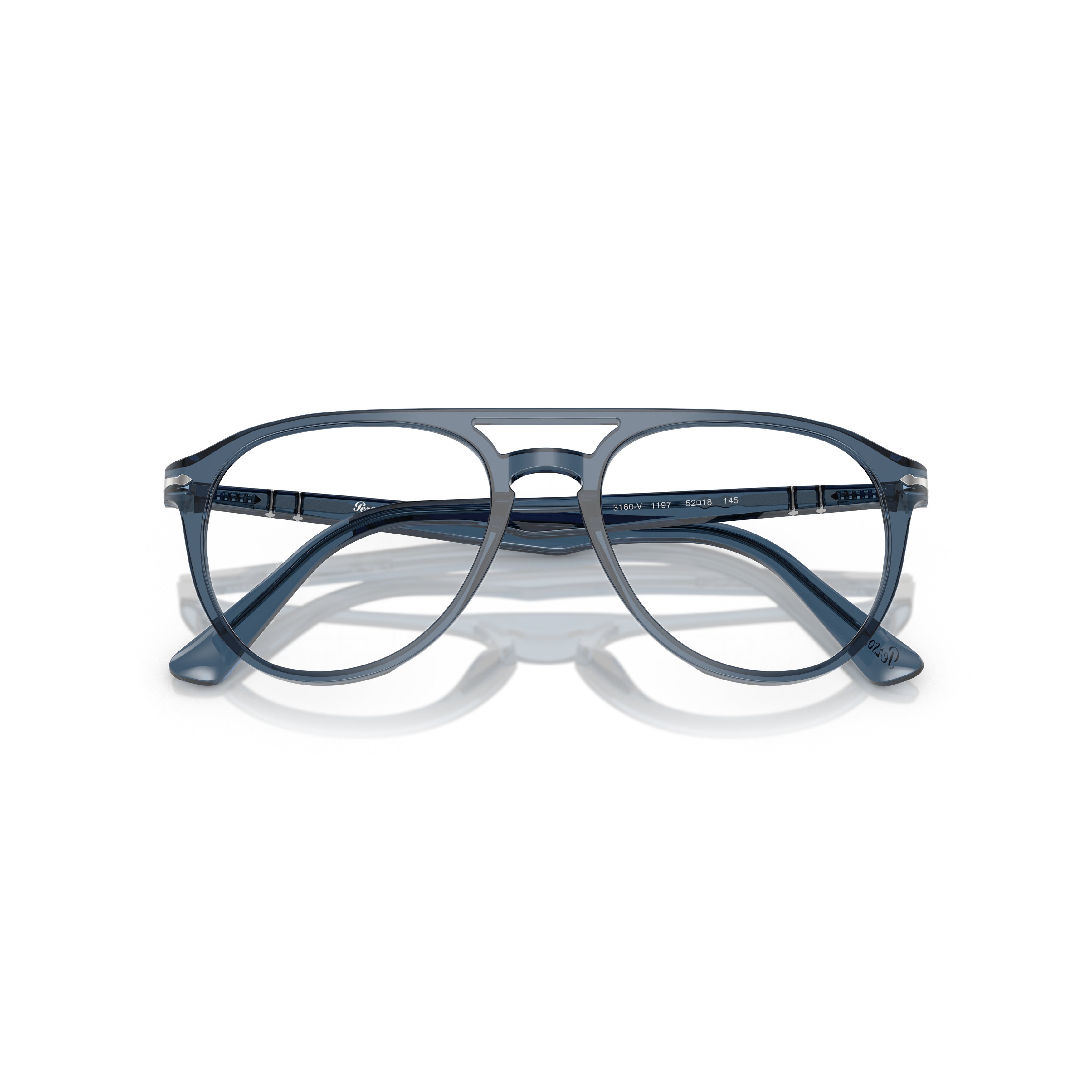 0po3160v Translucent Acetate Aviator Sunglasses with Double Bridge