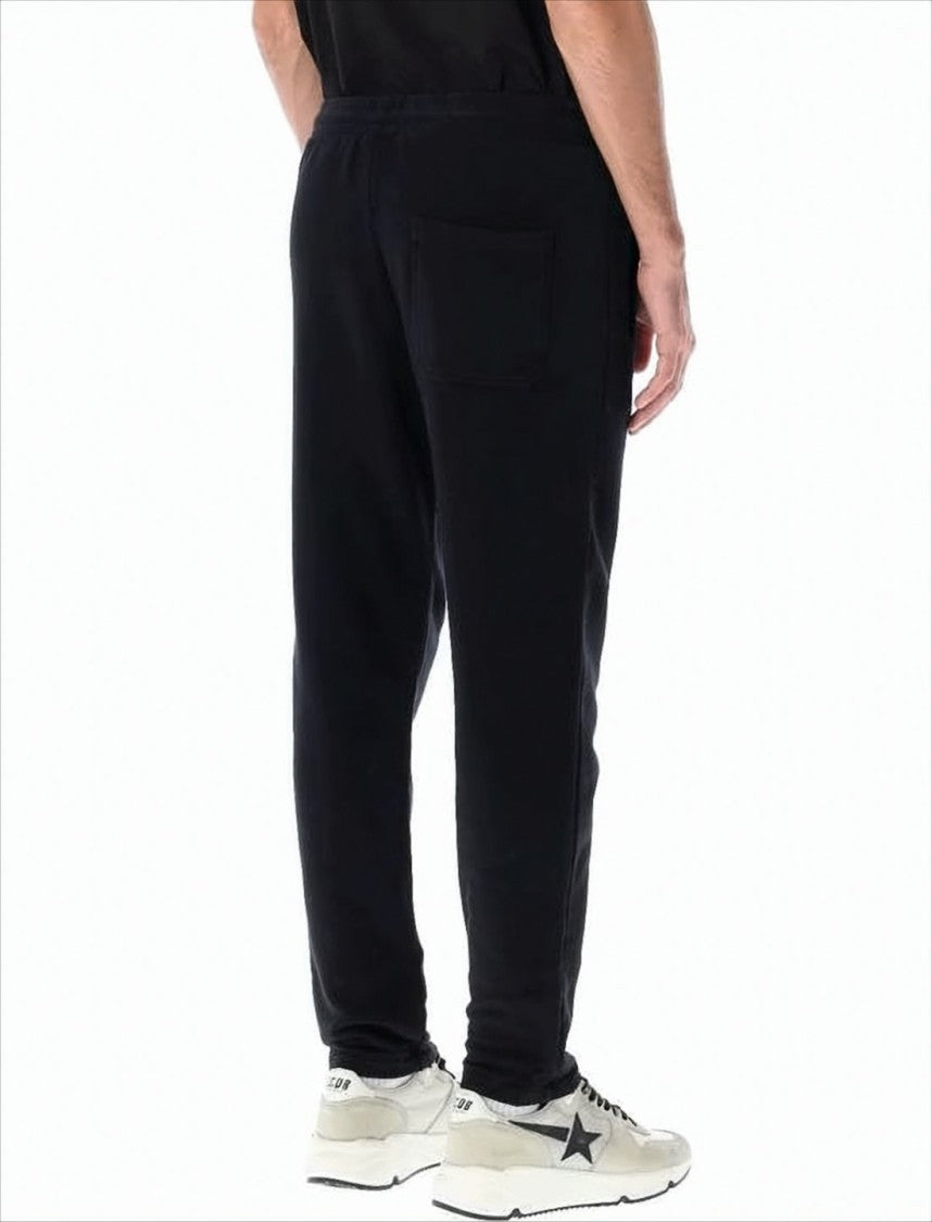 Relaxed Fit Black Star Print Track Pants
