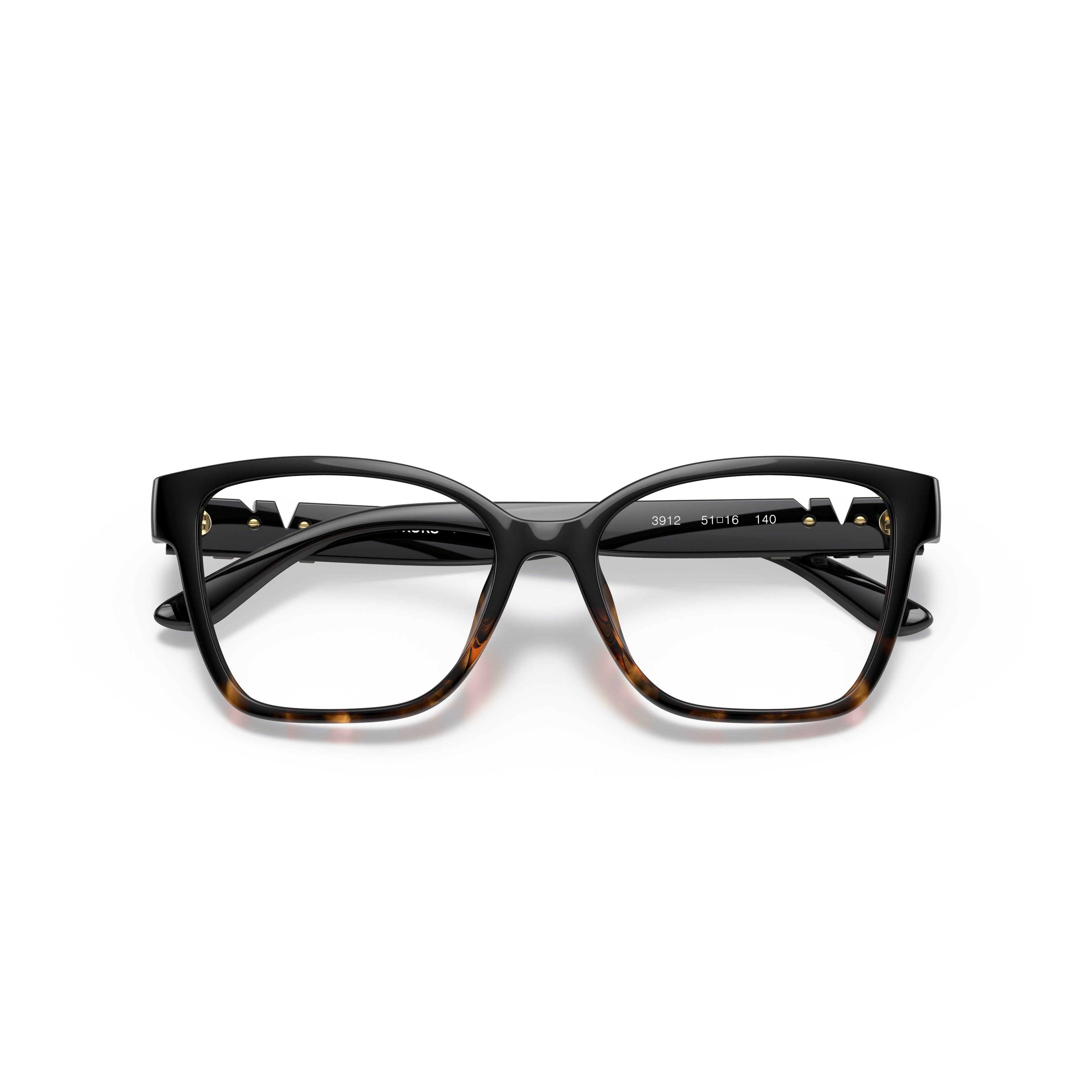 0mk4094u Bold Square Frame Eyeglasses with Glossy Finish