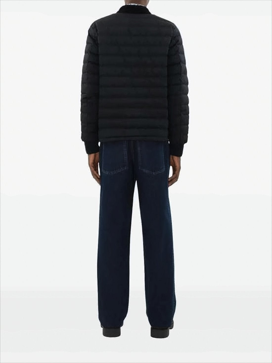 Quilted Black Bomber Jacket