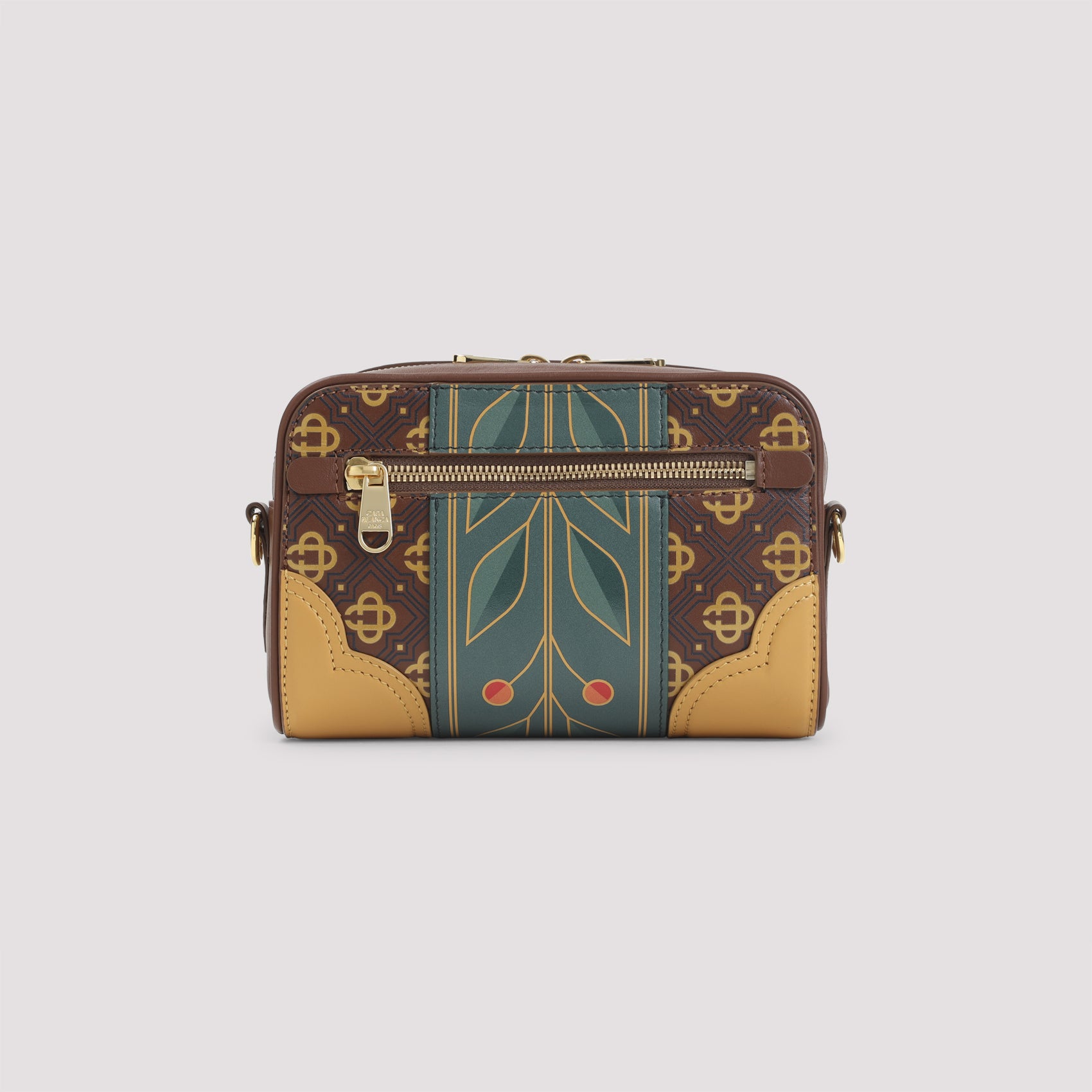 Rectangular Monogram Shoulder Bag With Luxe Accents