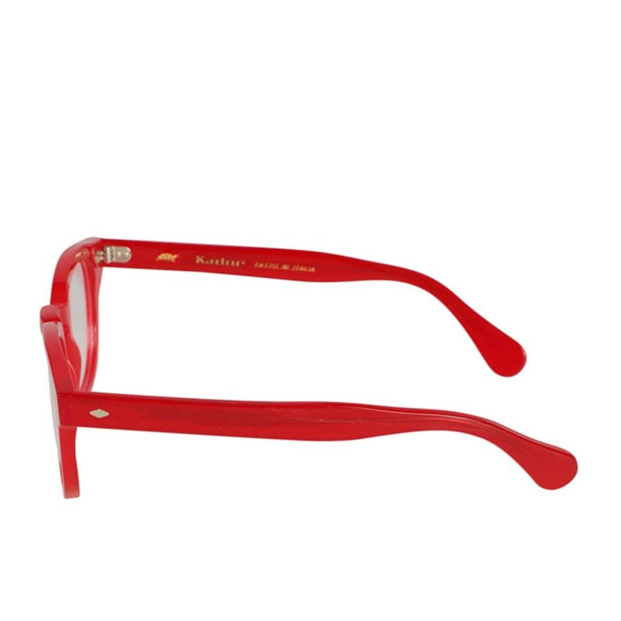Jolly Cal 49 Rounded Square Red Acetate Eyeglasses