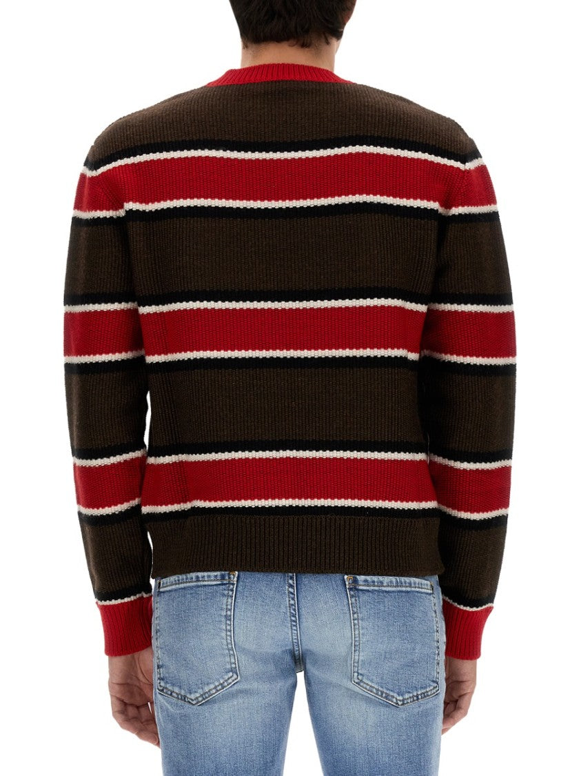 Horizontal Striped Knit Sweater