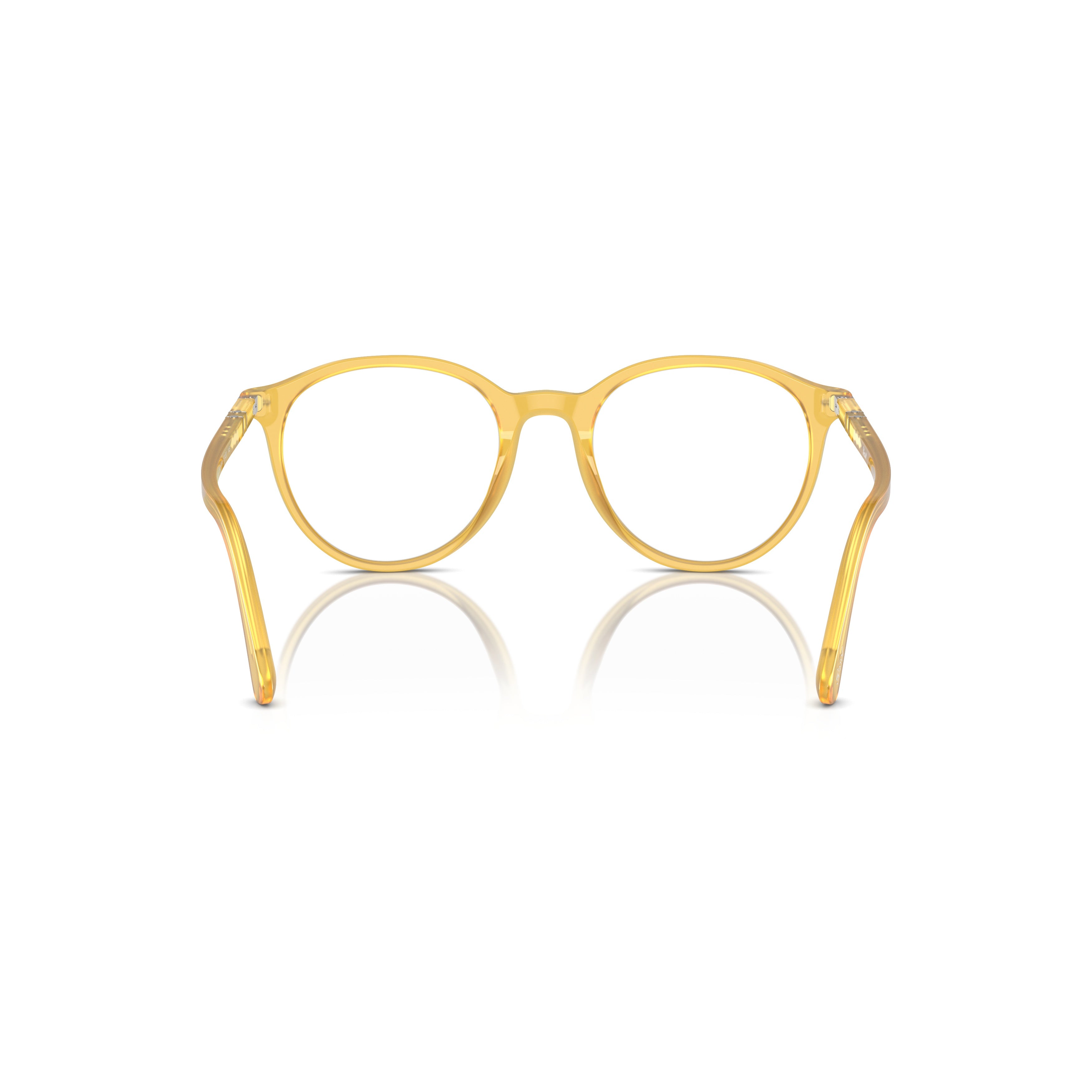 0po3353v Translucent Yellow Acetate Eyeglasses with Rounded Shape