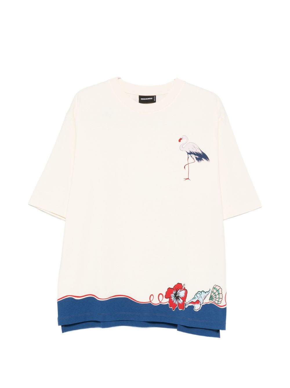 Beige Silk And Nylon Lightweight T-Shirt