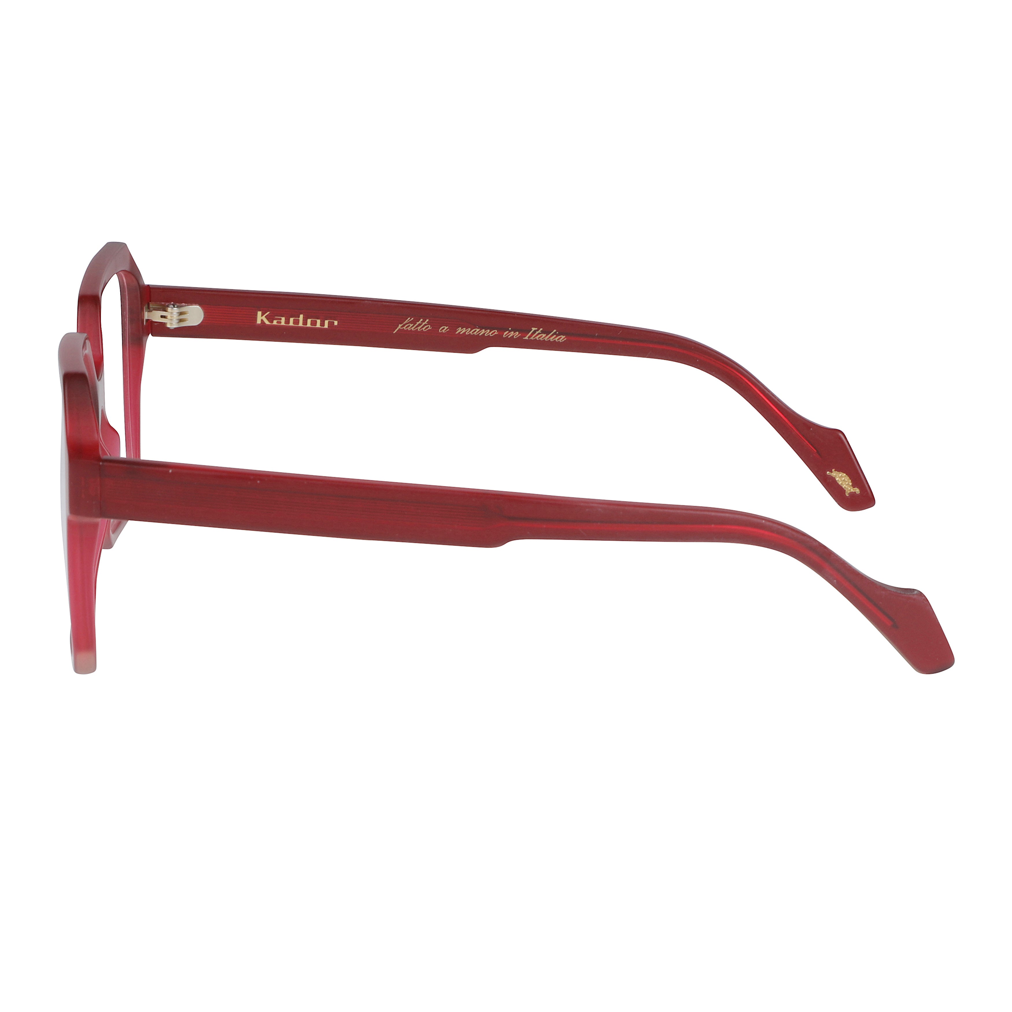 Kiara Oversized Square Frame Red Eyeglasses with Glossy Finish