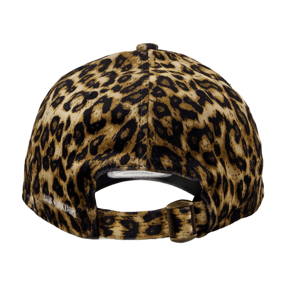 Leopard Print Cap With Curved Brim