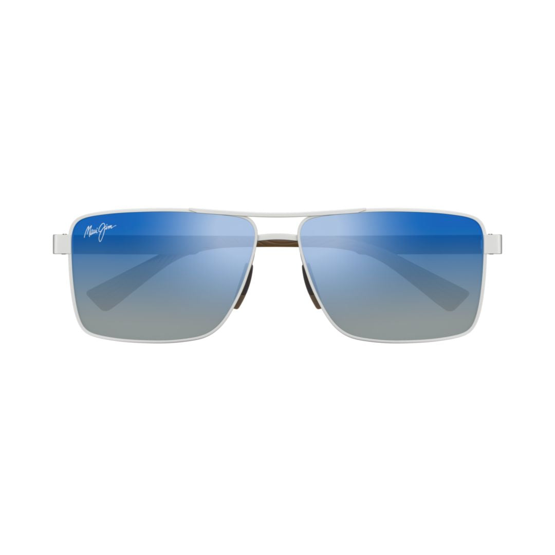 Piha Metal Frame Sunglasses with Blue Gradient Lenses