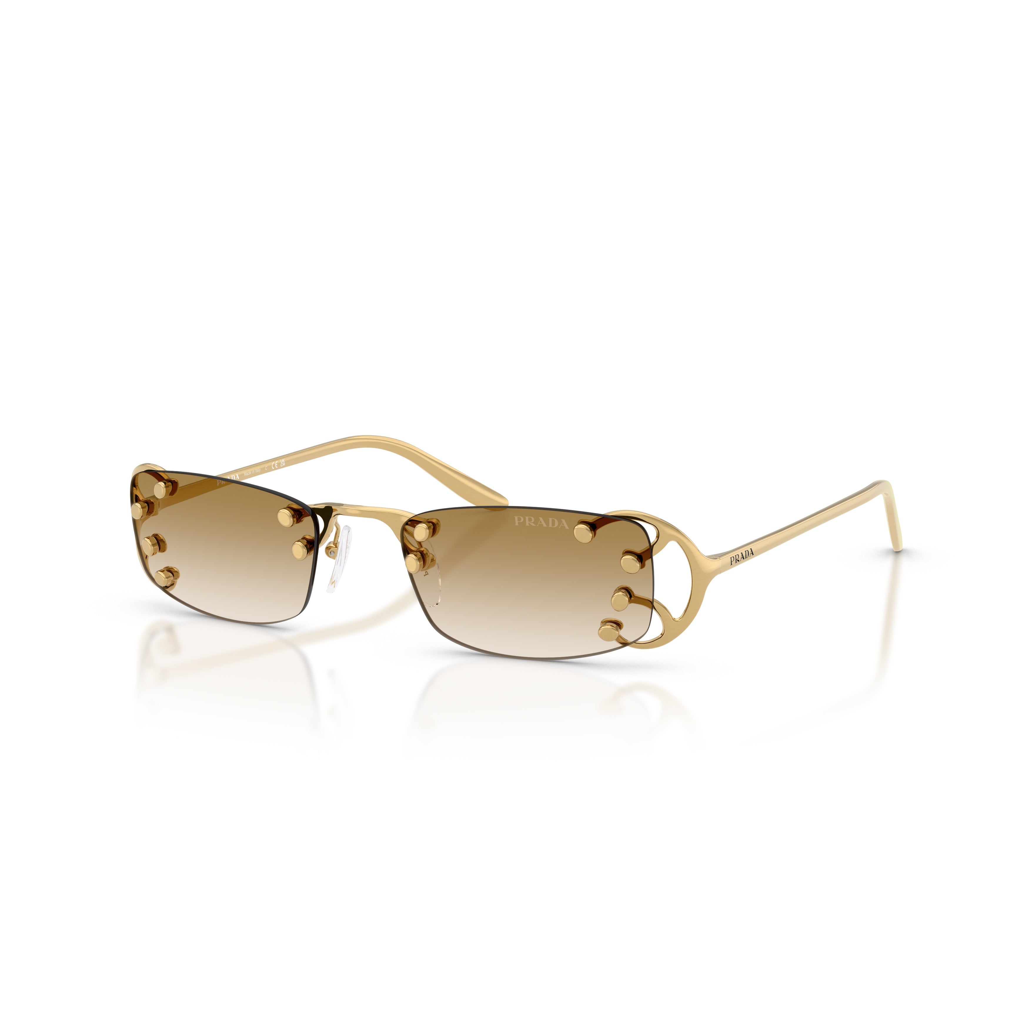0pr C57s Rectangular Gradient Brown Sunglasses