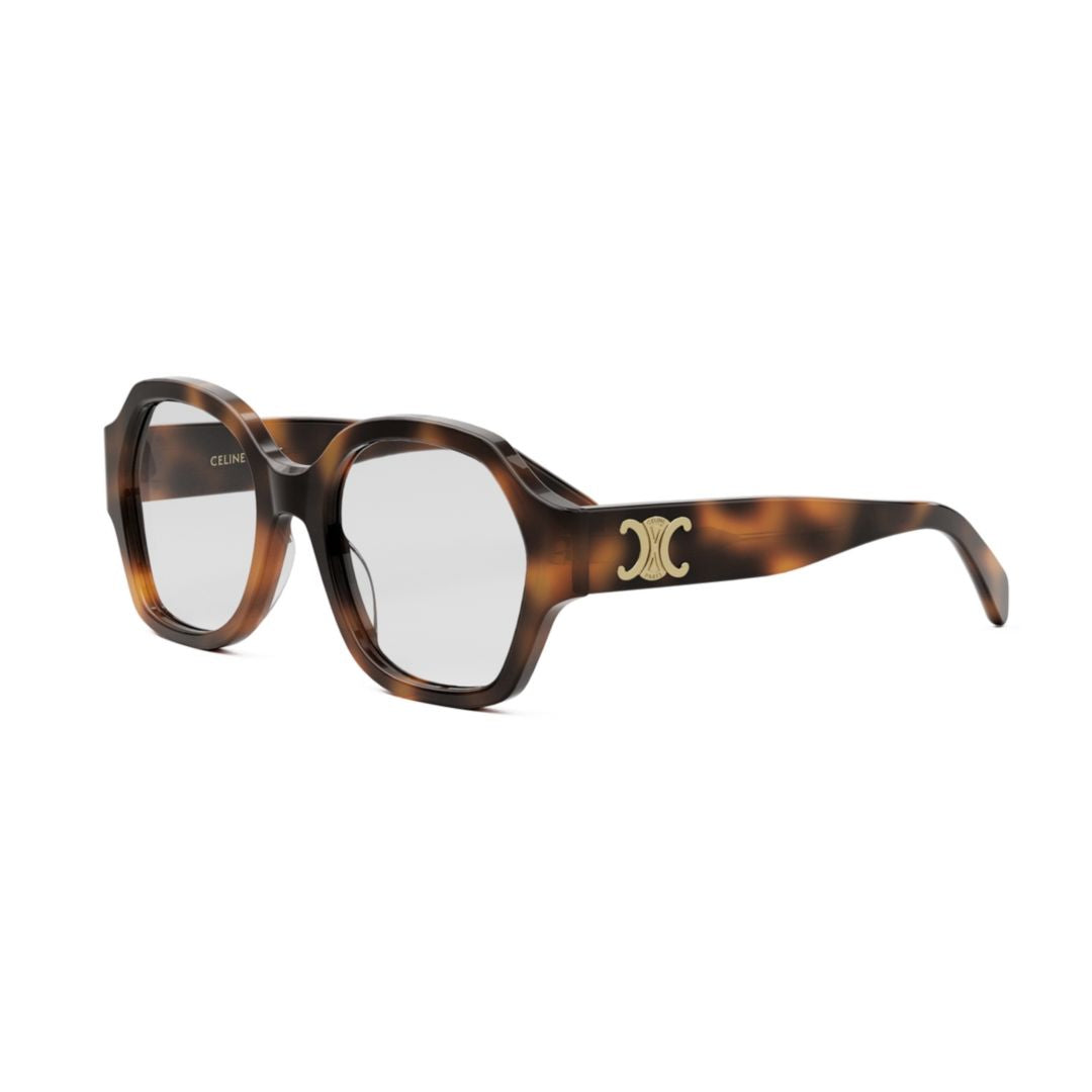 Cl50134i Oversized Geometric Tortoiseshell Eyeglasses