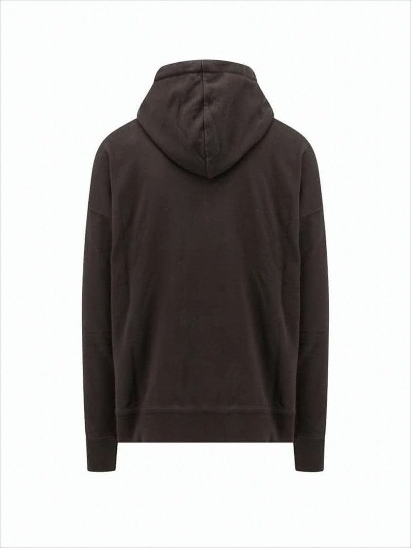 Relaxed-Fit Black Hoodie with Bold Logo Print