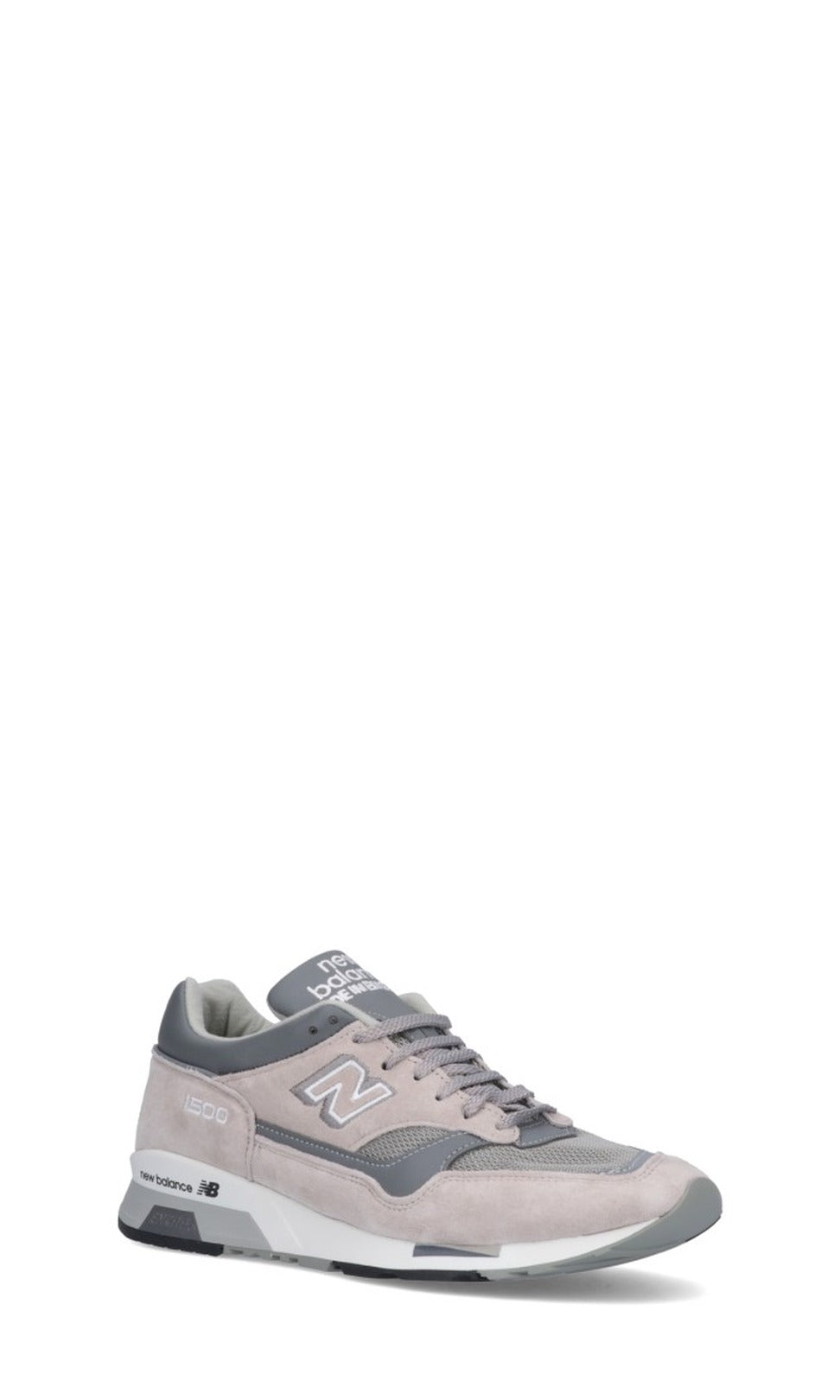 Suede And Mesh Low-Profile Grey Sneakers