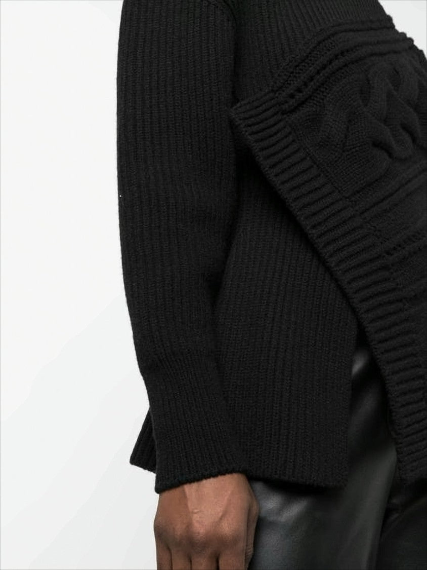 Cable Knit Panel Sweater