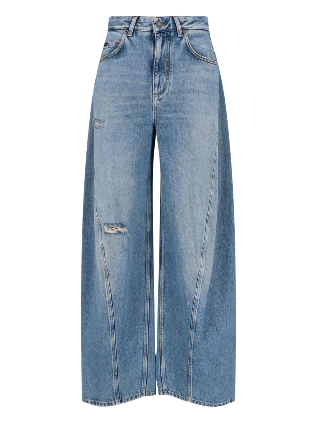 Classic Straight-Leg Jeans with Mid-Rise Design