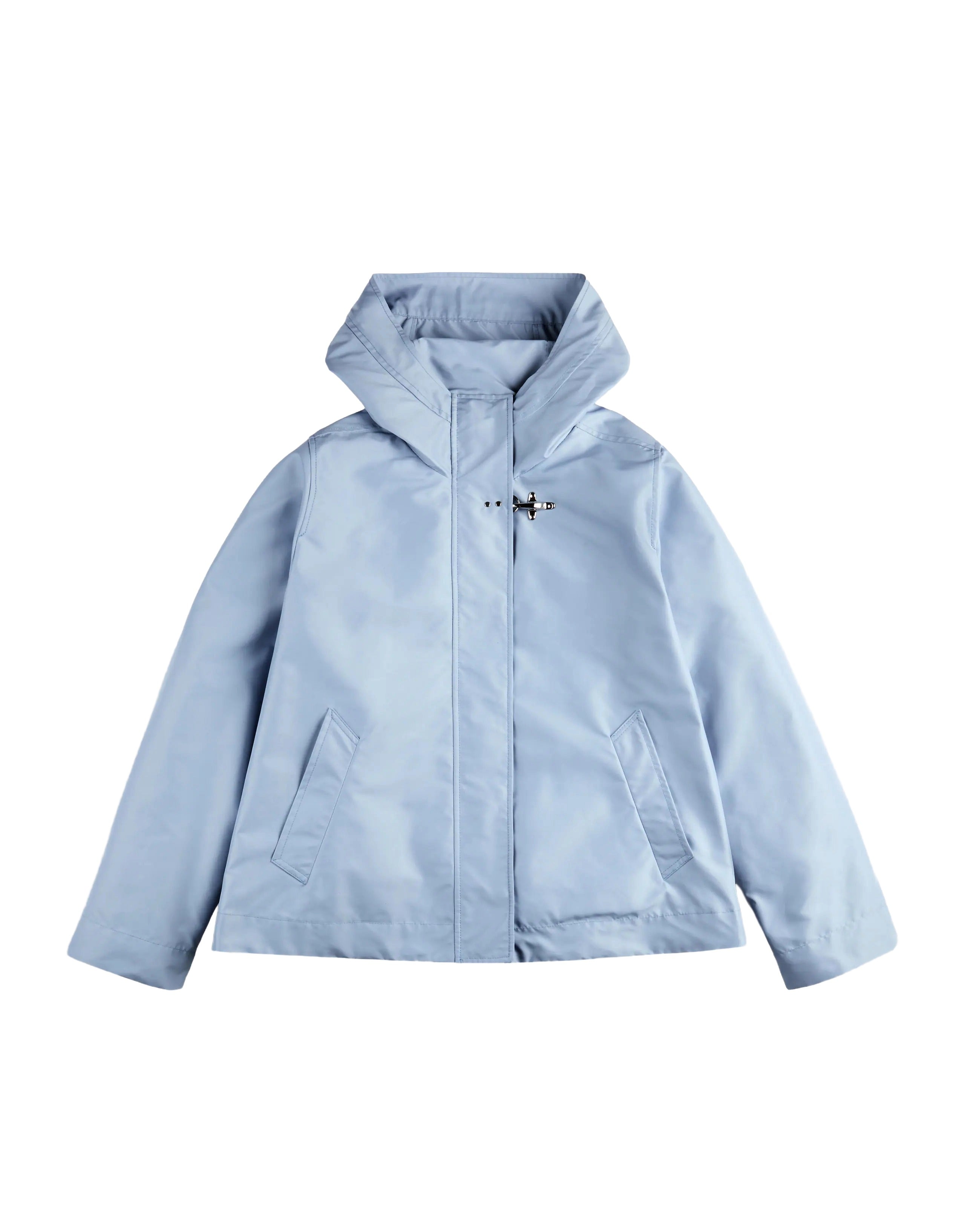 Hooded Short Parka with Concealed Closure