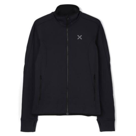 Fitted Black Montura Jacket with High Collar and Zippered Pockets