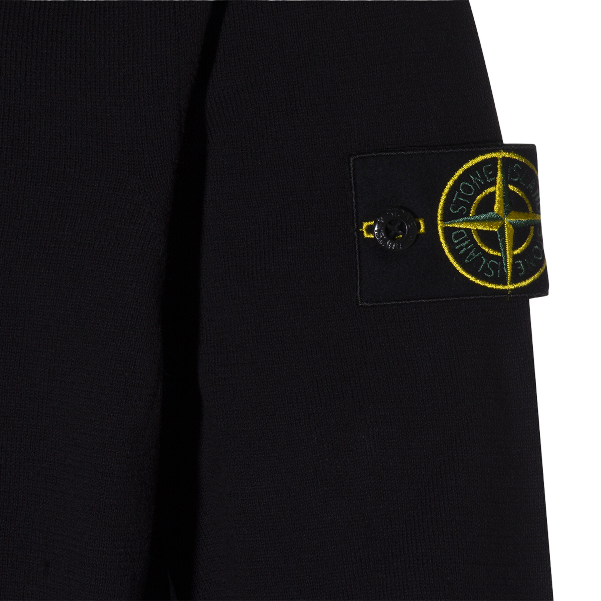 Relaxed Fit Black Sweater With Crew Neckline