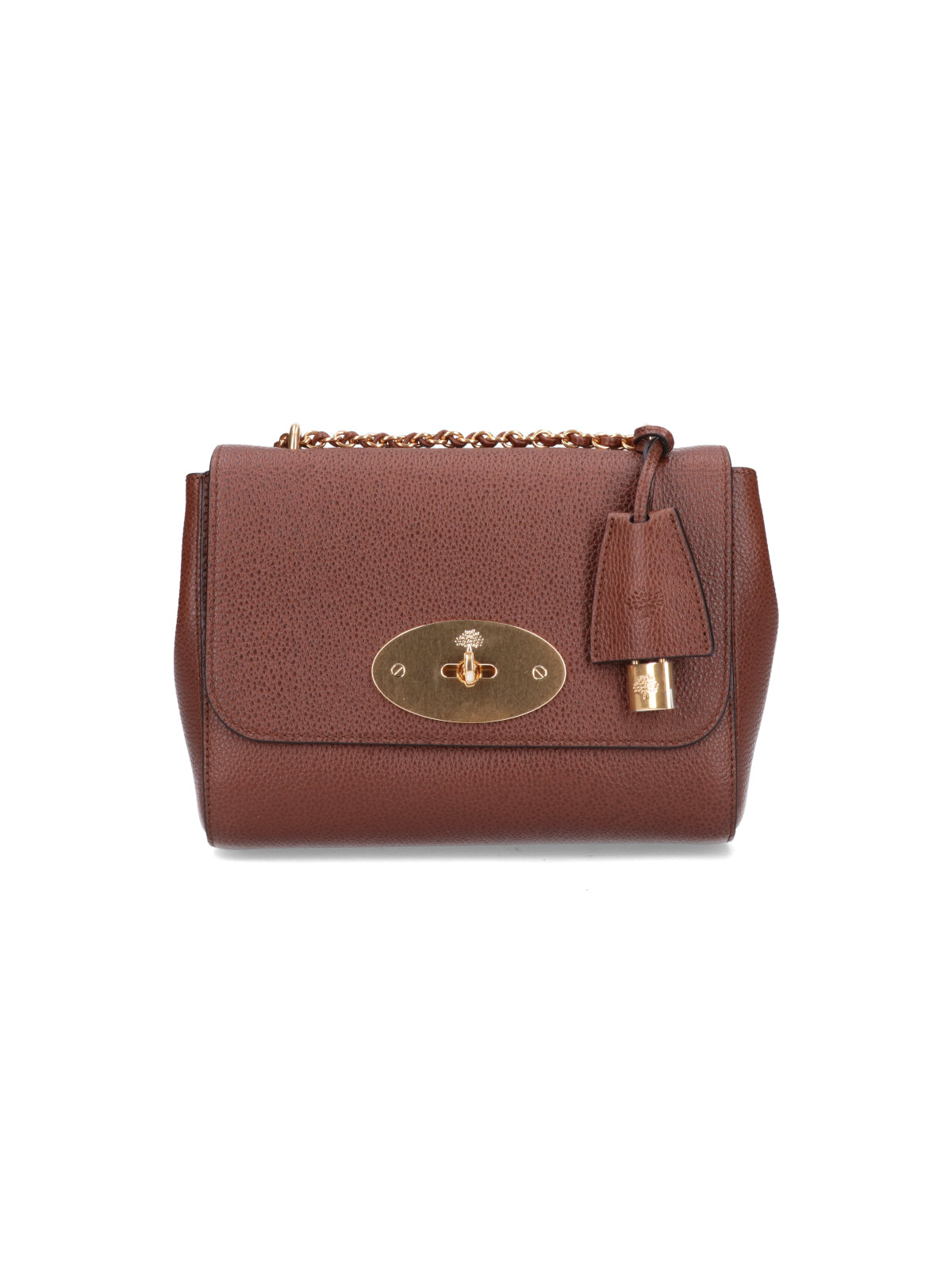 Brown Hammered Leather Shoulder Bag