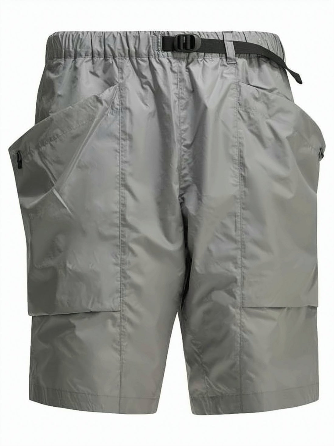 Black Lightweight Polyester Elastic Waist Shorts