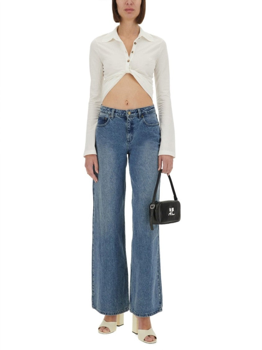 "Twist" Cropped Polo Shirt