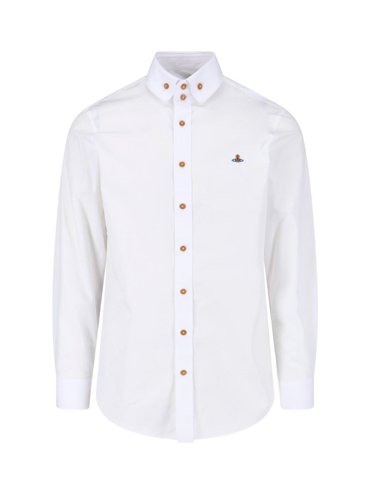 White Two Button Krall Cotton Shirt