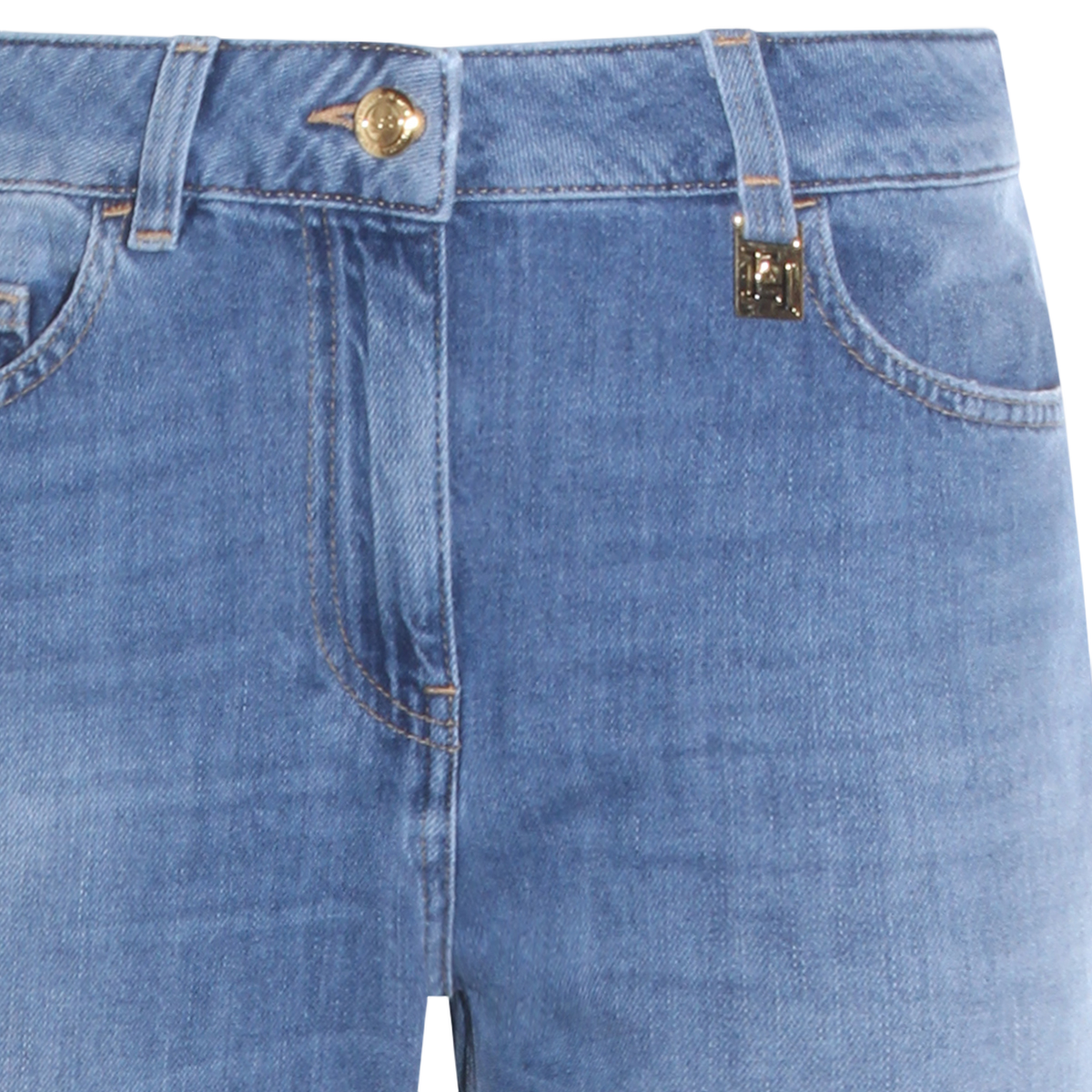 Straight-Leg Denim Jeans with Five-Pocket Styling