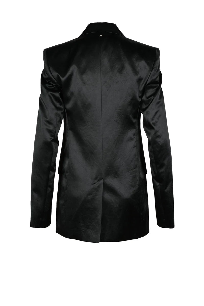 Acetate Satin Jacket - Black