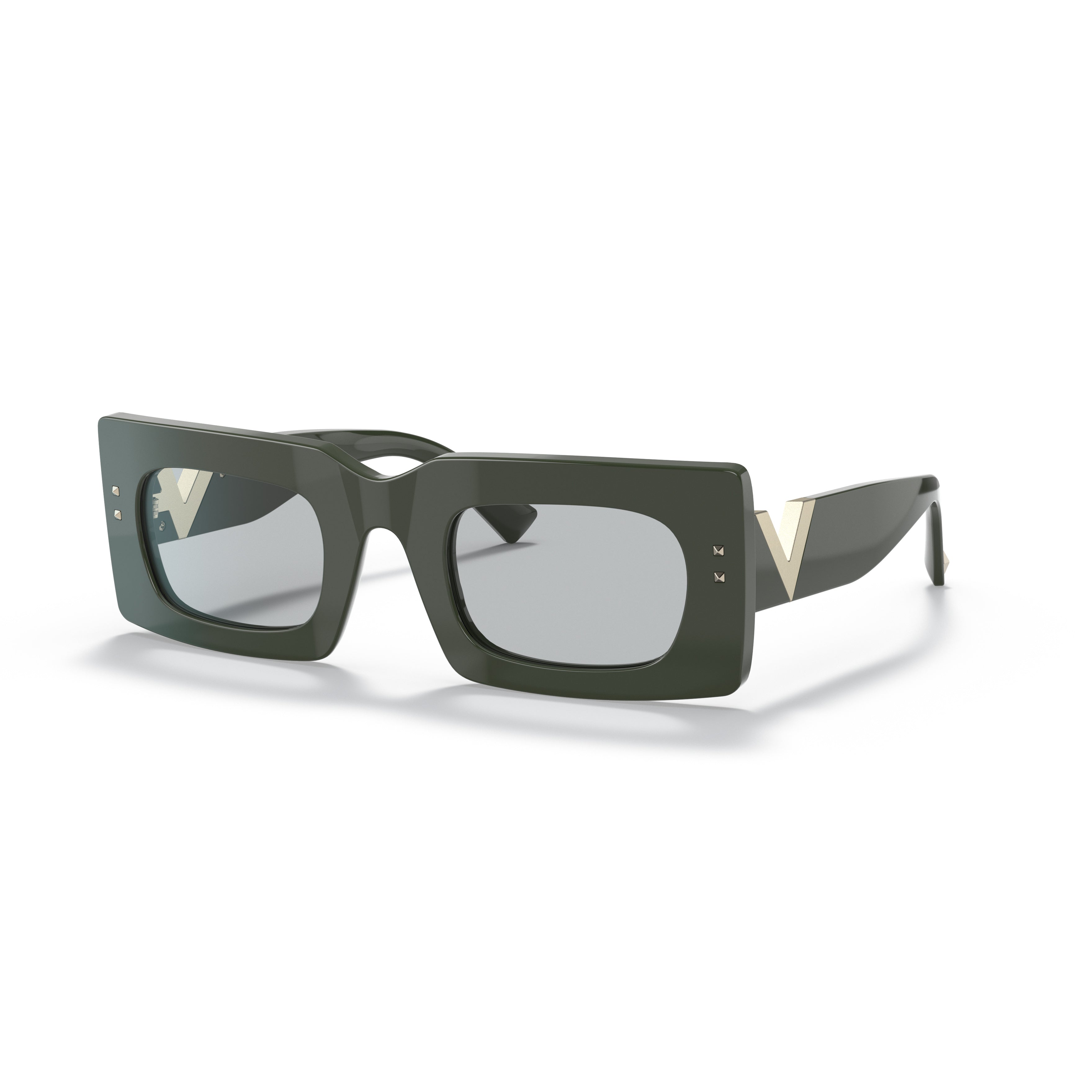 4094 Sole Rectangular Acetate Sunglasses