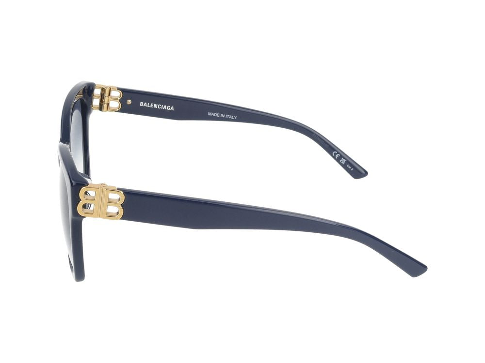 Okulary przeciwsłoneczne Balenciaga BB0102SA 005 niebiesko-złote niebieskie 57/16/145