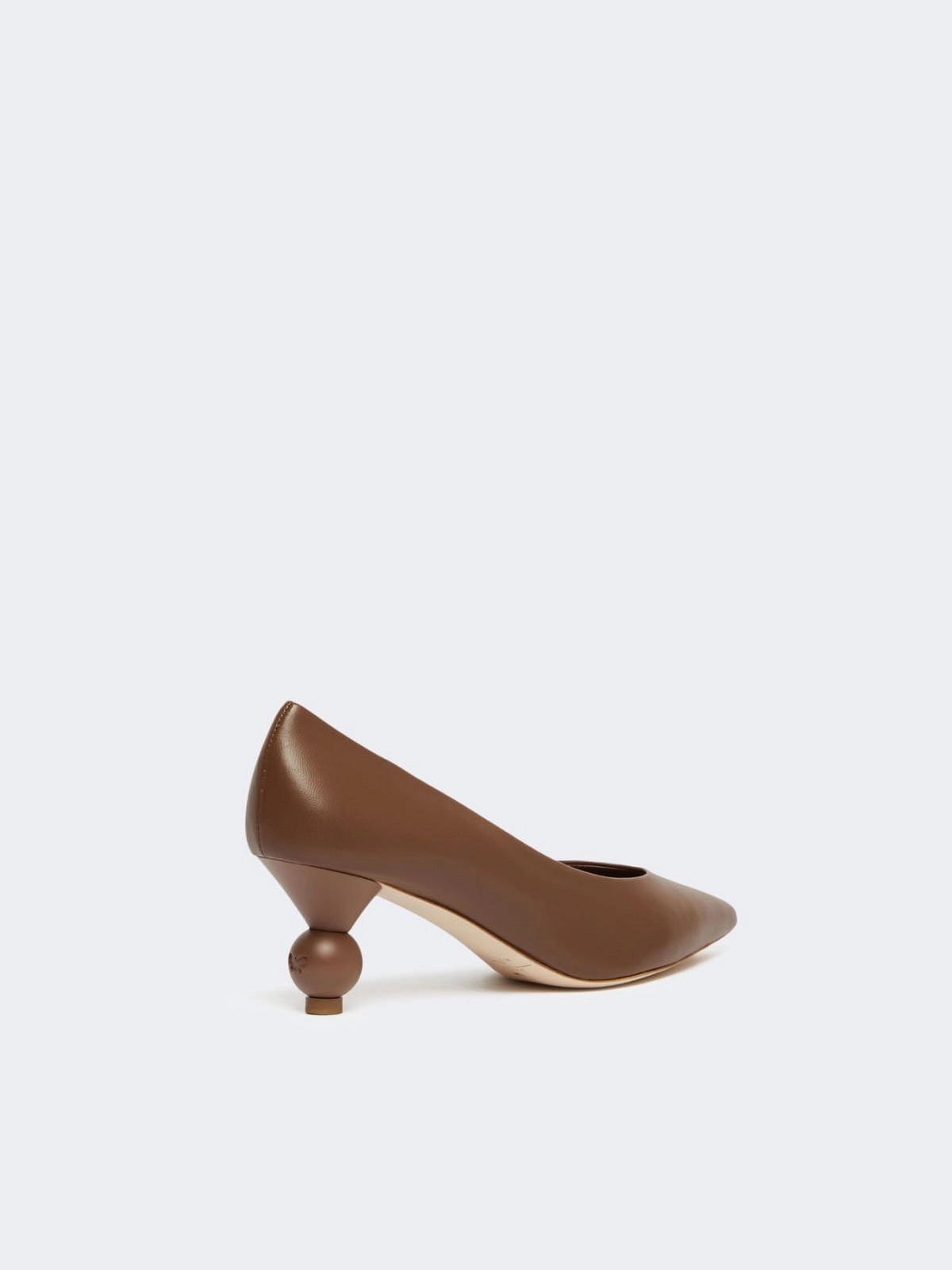 Sculptural Low-Heel Pumps In Soft Sheepskin Leather