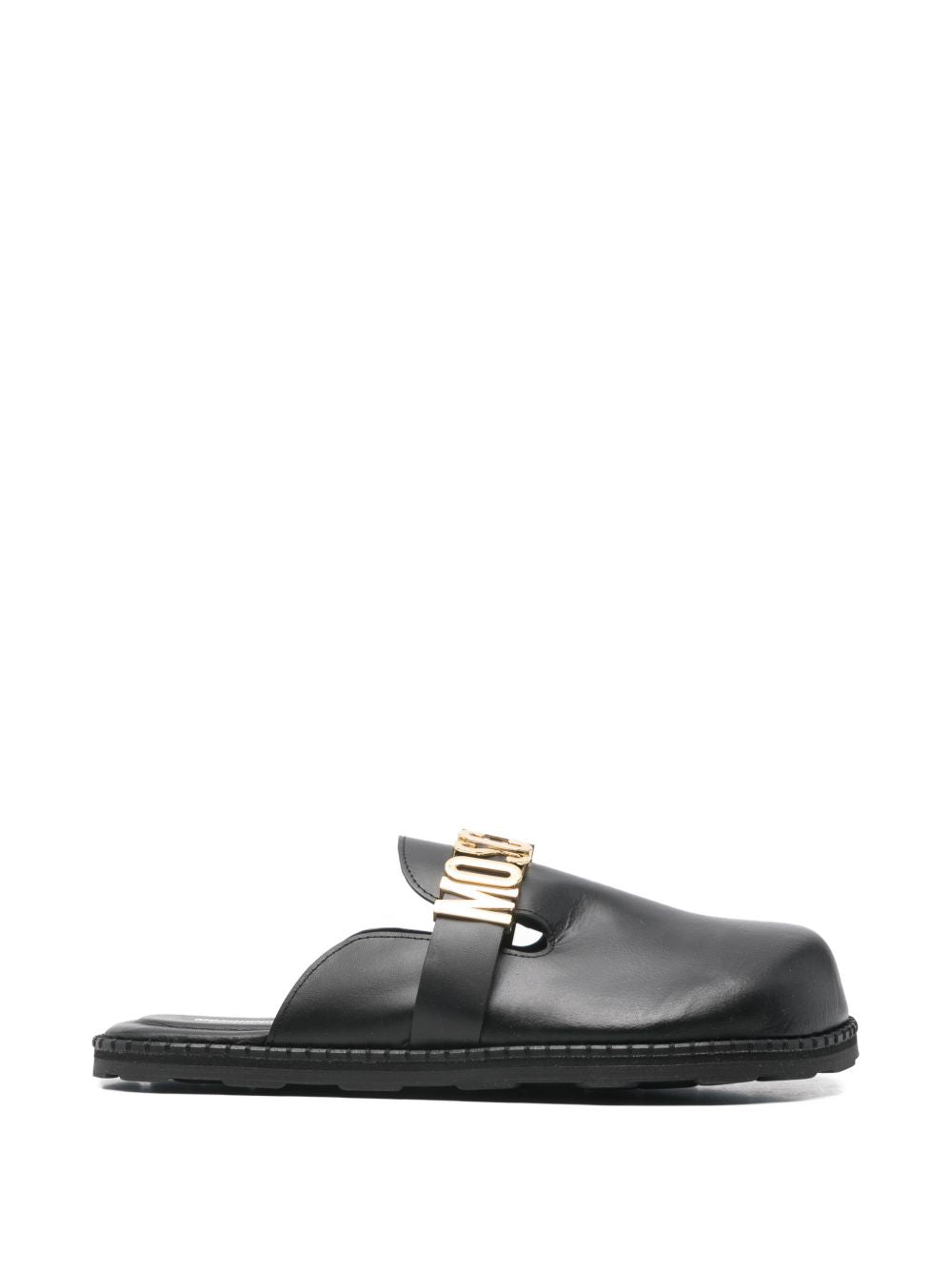 Slip-On Sandals With Gold-Tone Logo