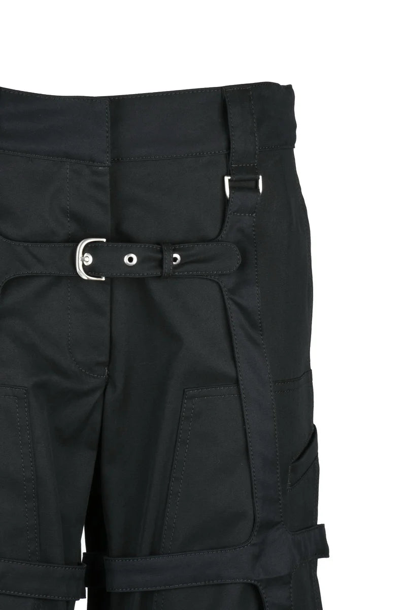 Cotton Cargo Pants - Black