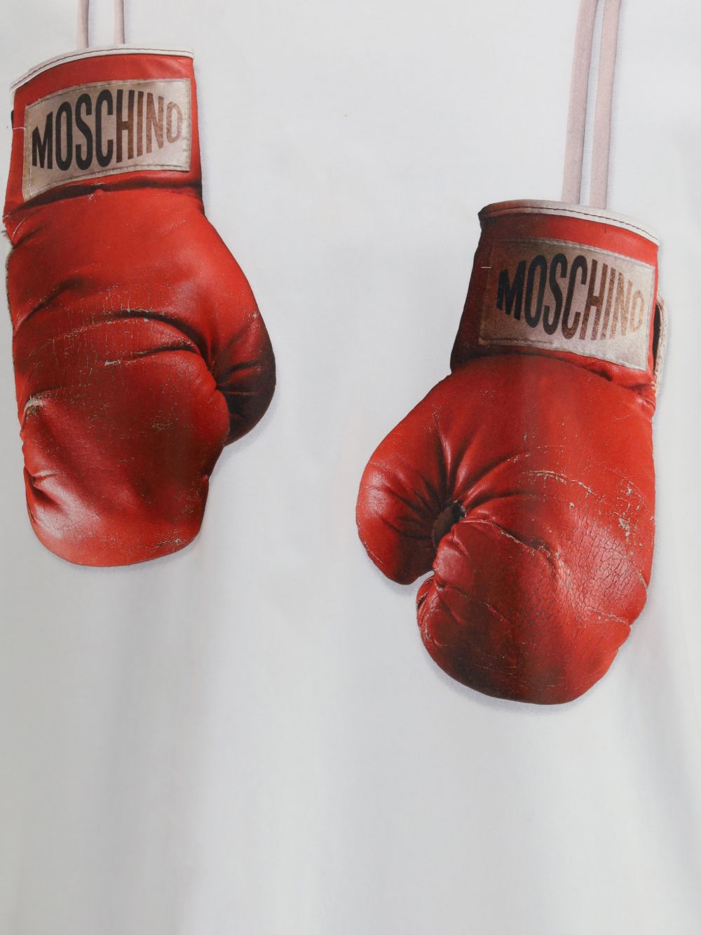 Short-Sleeve Silk Blend T-Shirt with Boxing Glove Print