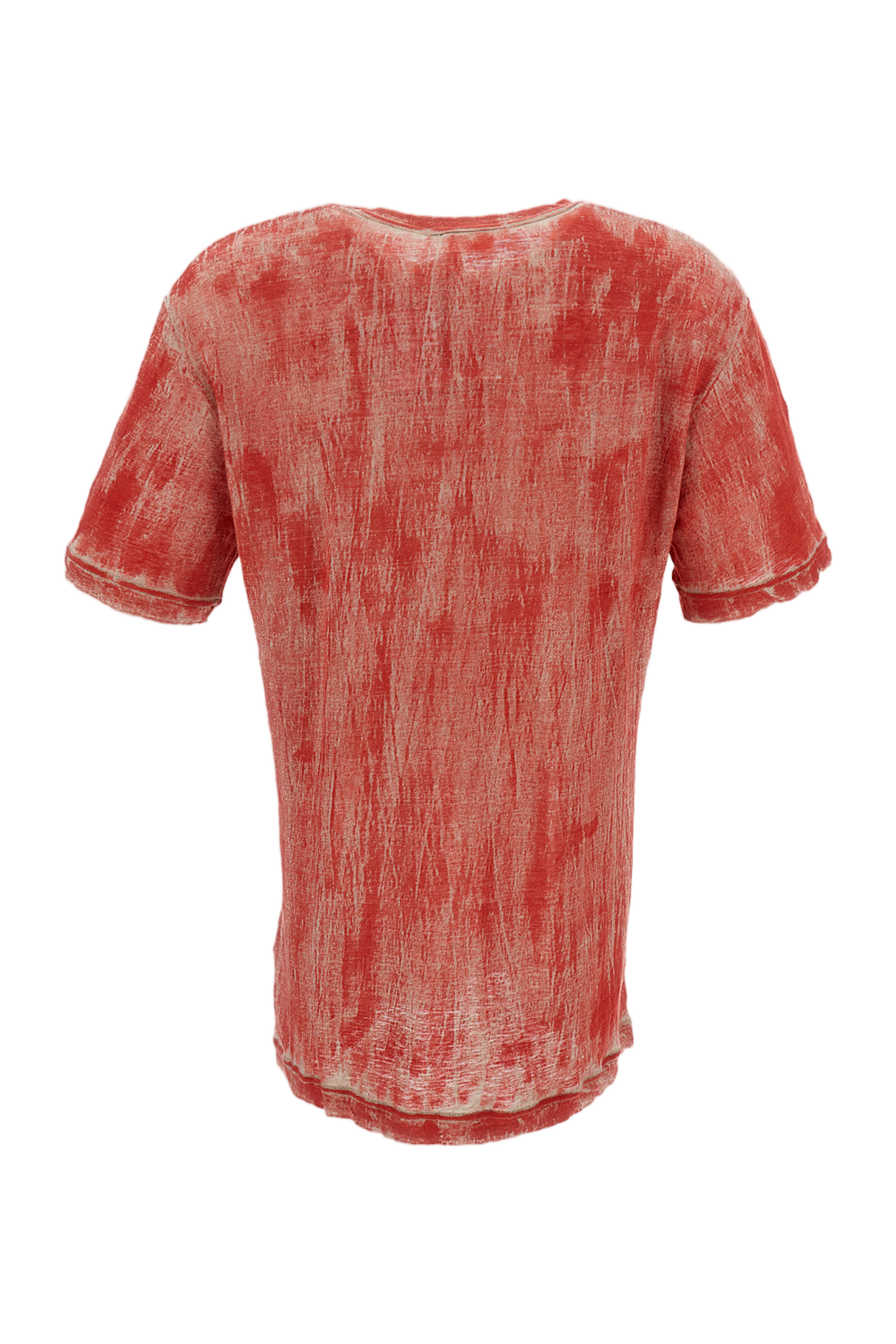 Faded Multicolor Ramie Short-Sleeve T-Shirt