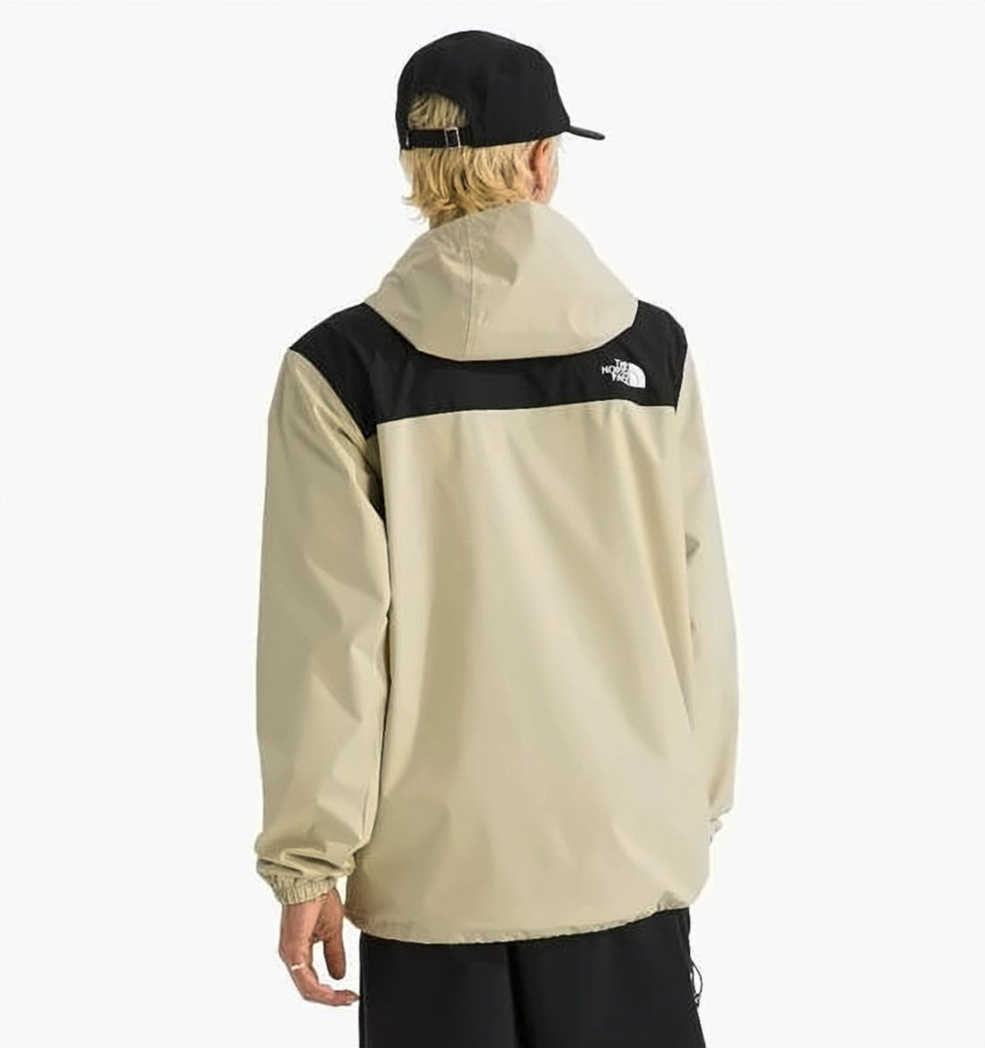 Beige Lightweight Nylon Hooded Contrast Jacket
