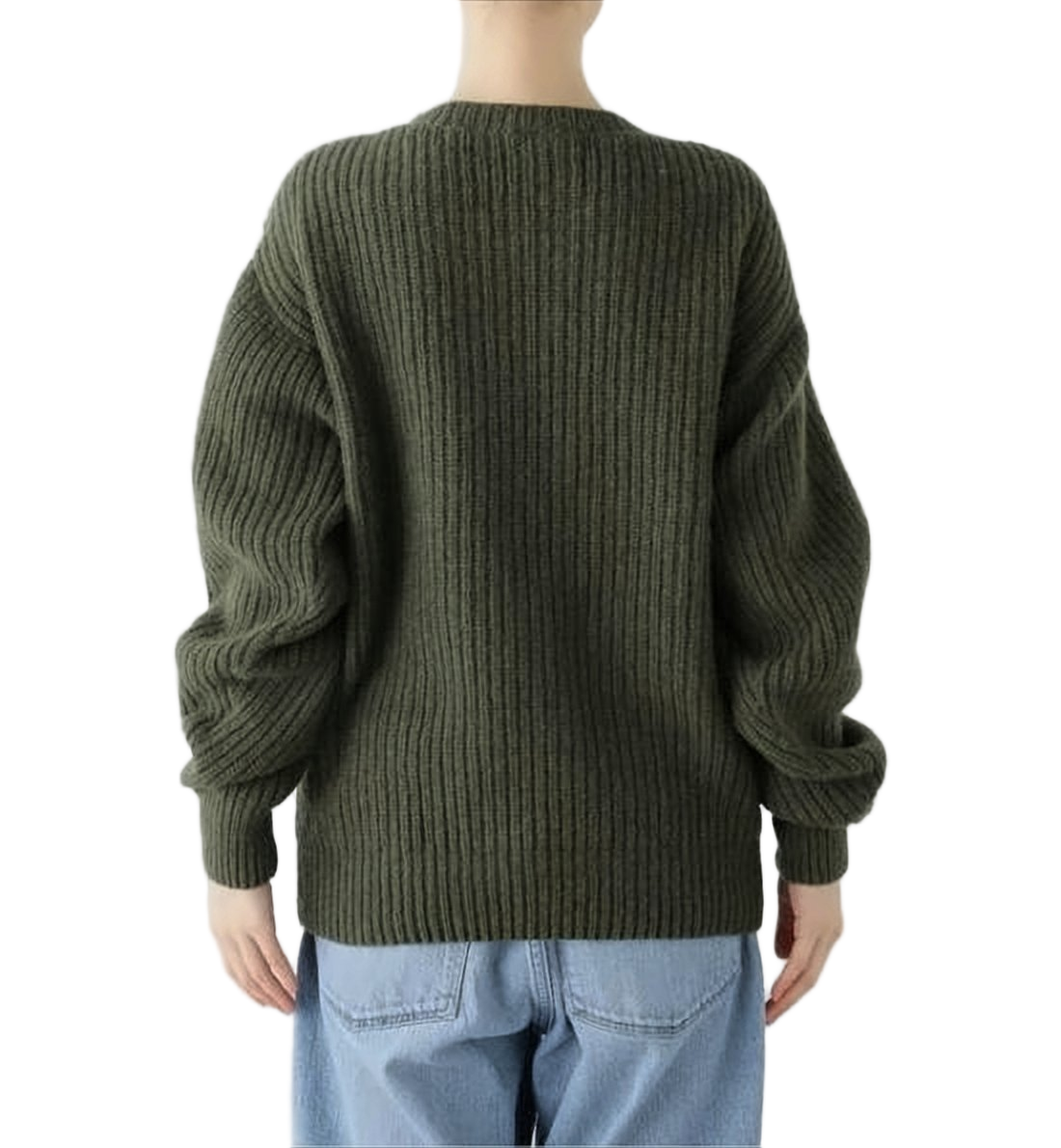 Ribbed Knit Cardigan with Button-Down Front