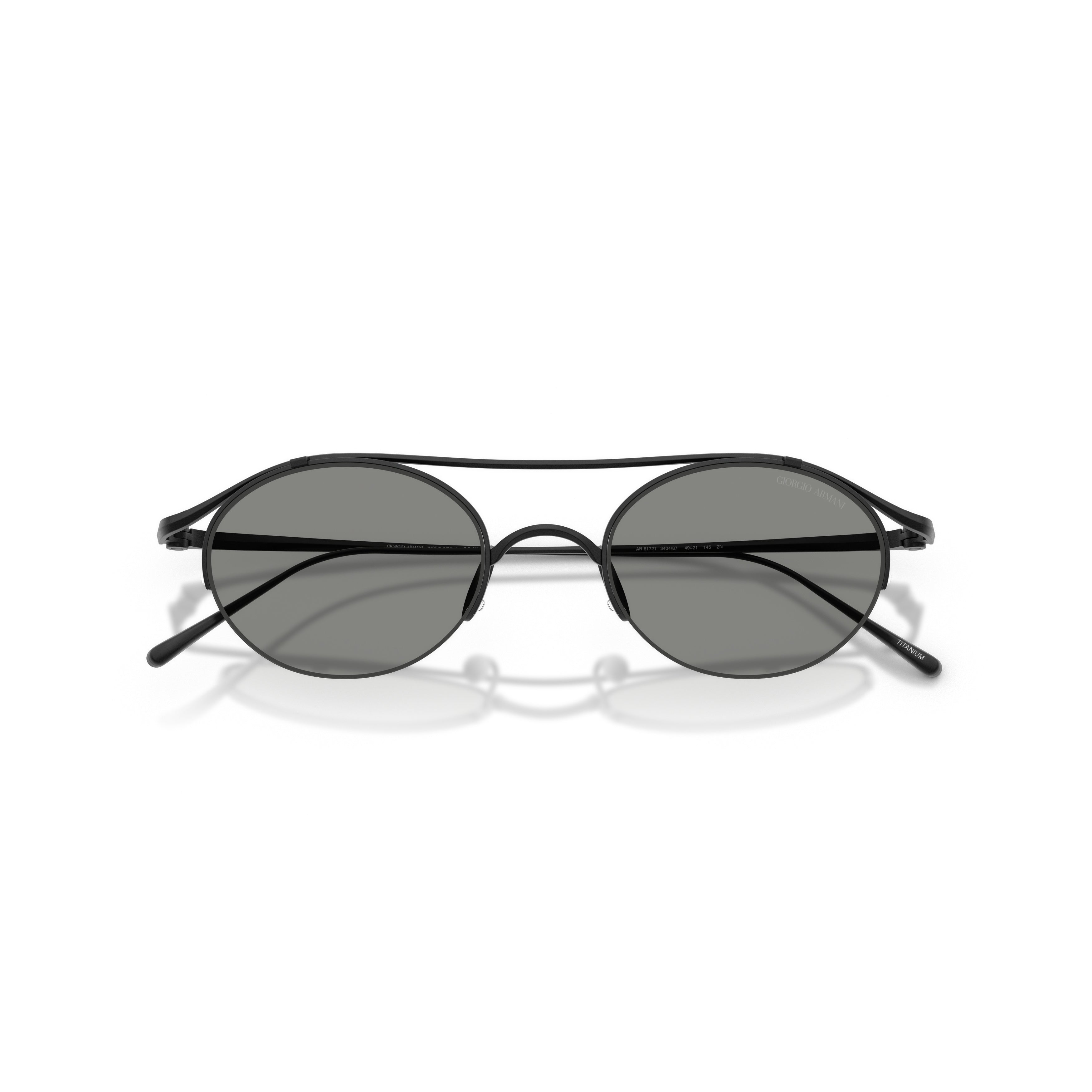 0ar6172t Titanium Frame Sunglasses with Oval Lenses