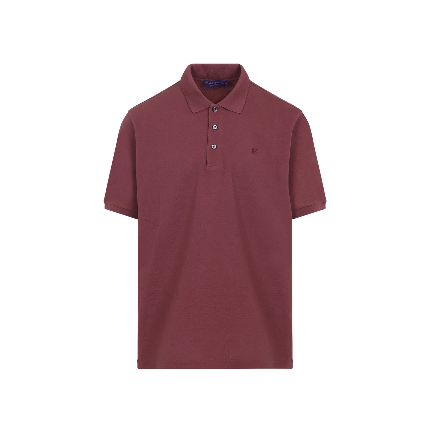 Textured Burgundy Polo Shirt with Ribbed Collar