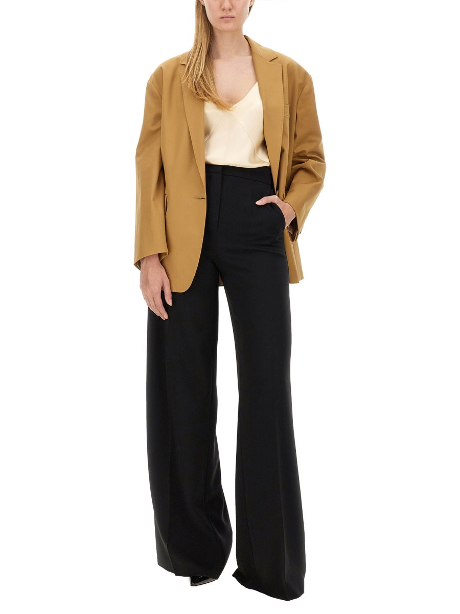 High Waist Wide-Leg Pants With Subtle Side Stripe