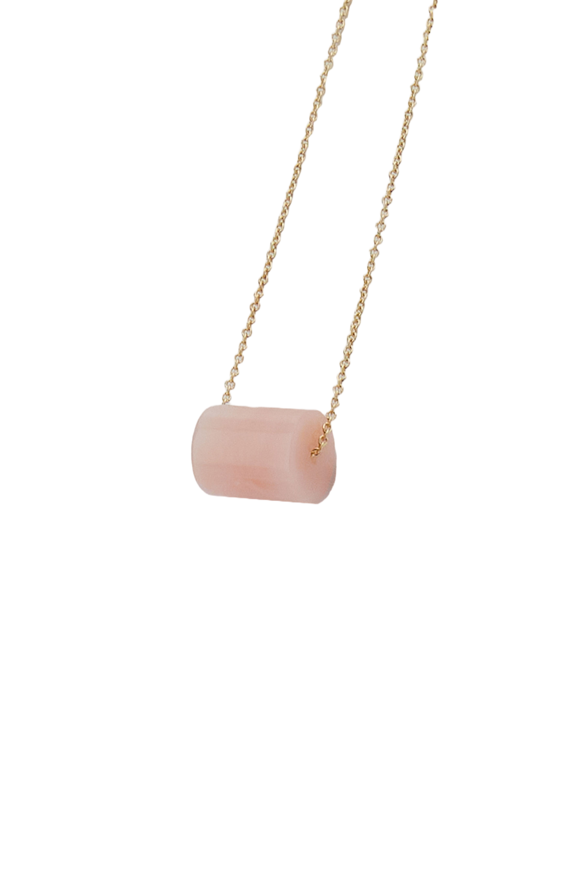 Yellow Gold Deco Cilindro Necklace