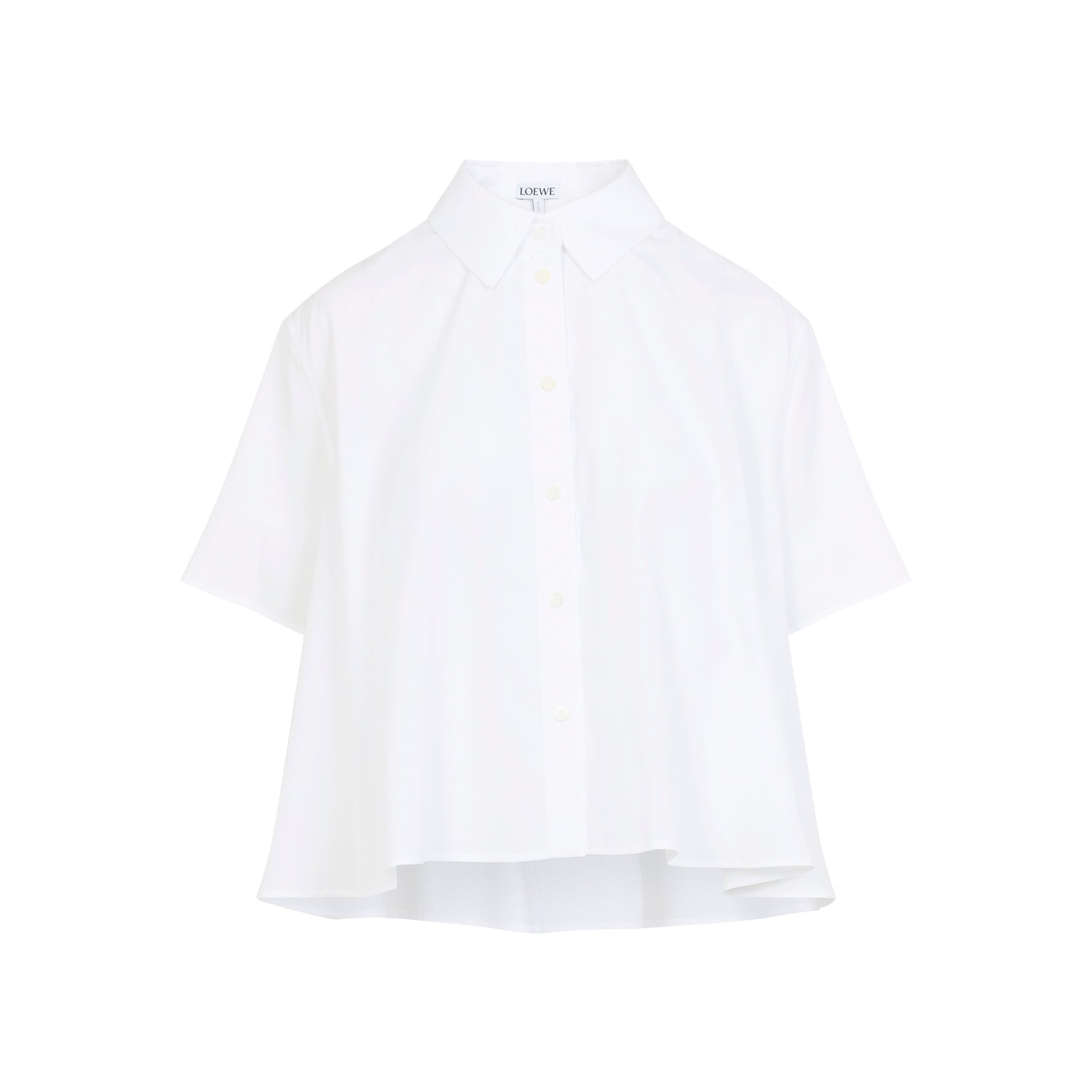 Short-Sleeved Button-Down Shirt With Classic Collar