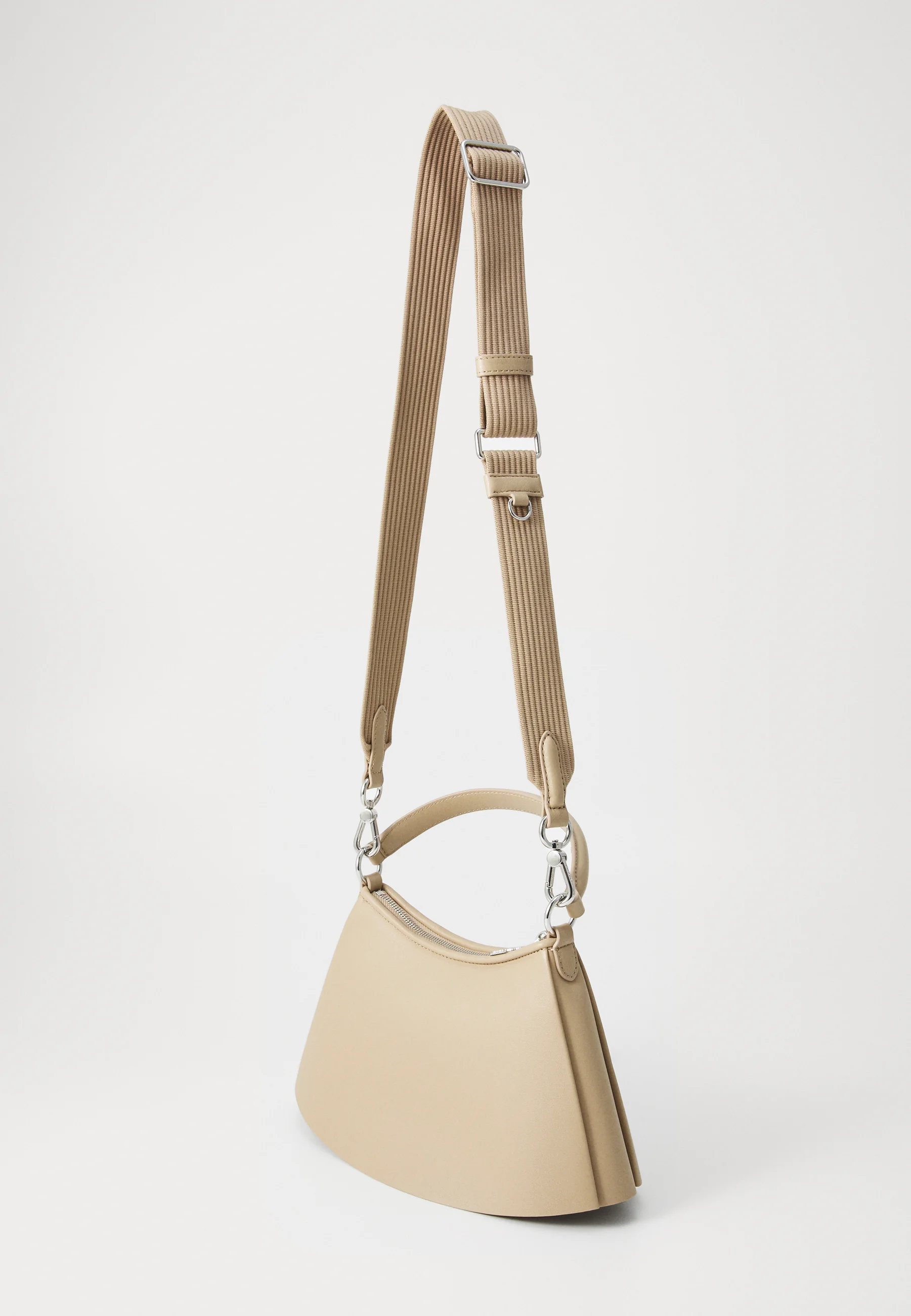 Beige Lenglen Leather Shoulder Bag