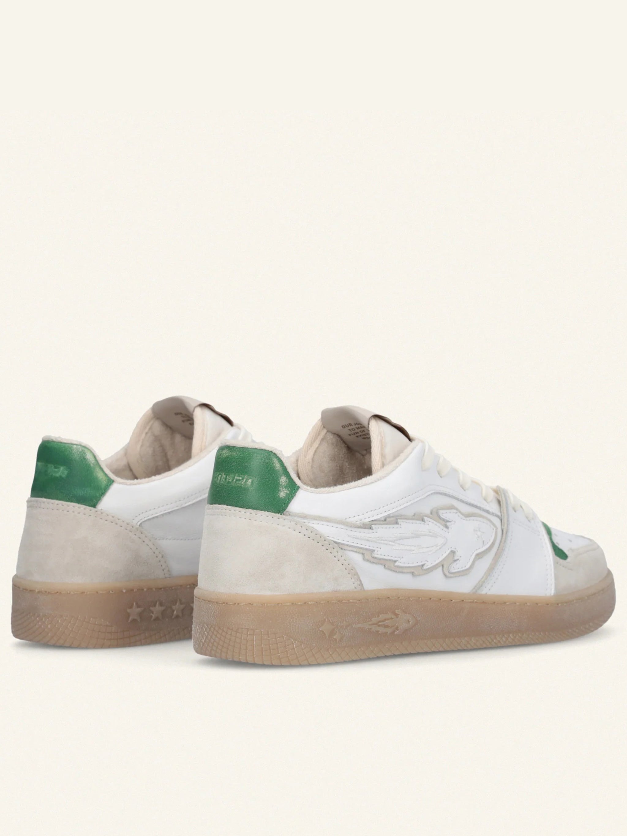 Egg Rocket 2 White/Beige Suede Sneakers