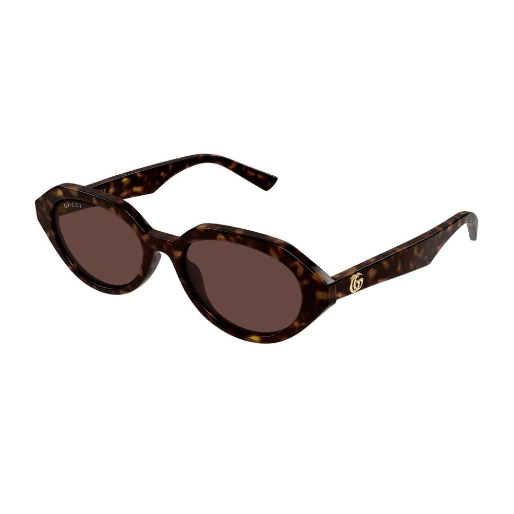 Geometric Tortoiseshell Sunglasses with Gold Emblem GG2178S Linea Emblem