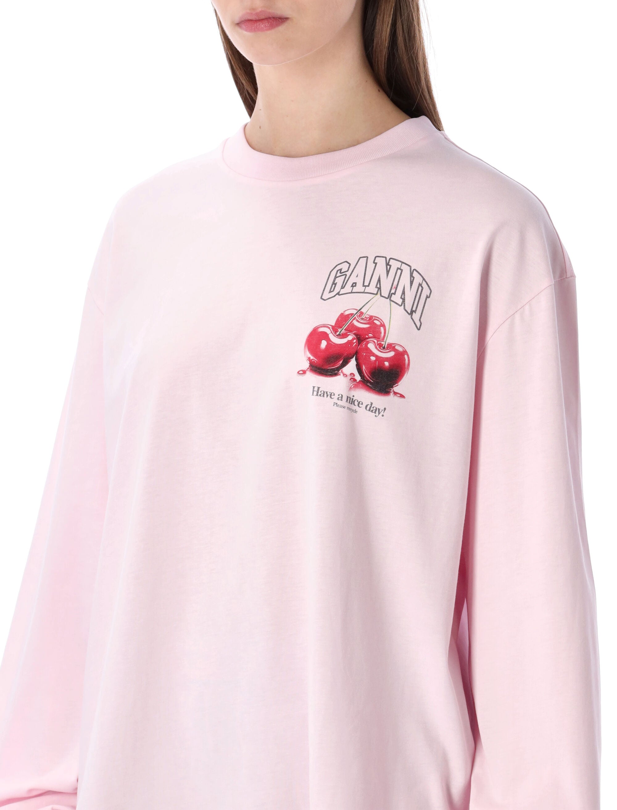 Pink Cherry Long-Sleeve T-Shirt