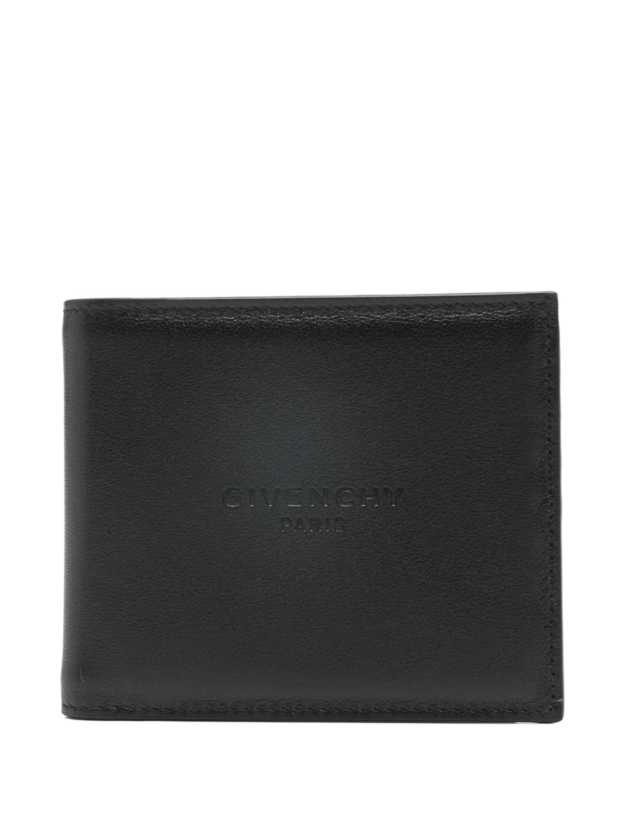 Padded Billfold Black Calf Leather Wallet