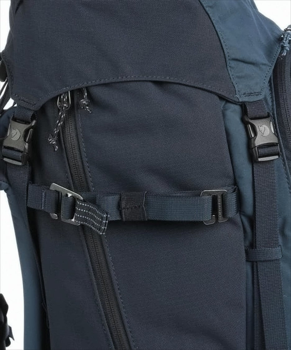 Structured Blue Backpack with Multiple Compartments