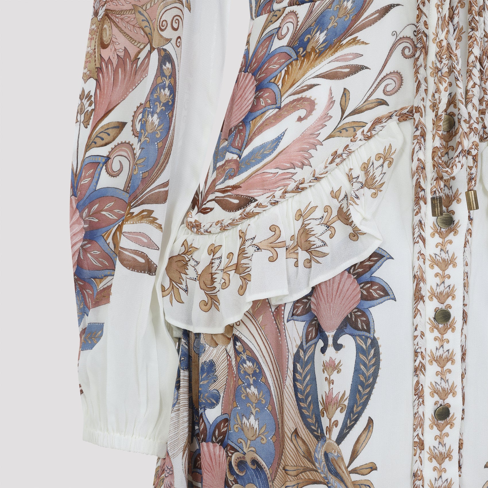 Tiered Maxi Dress With Floral Paisley Pattern