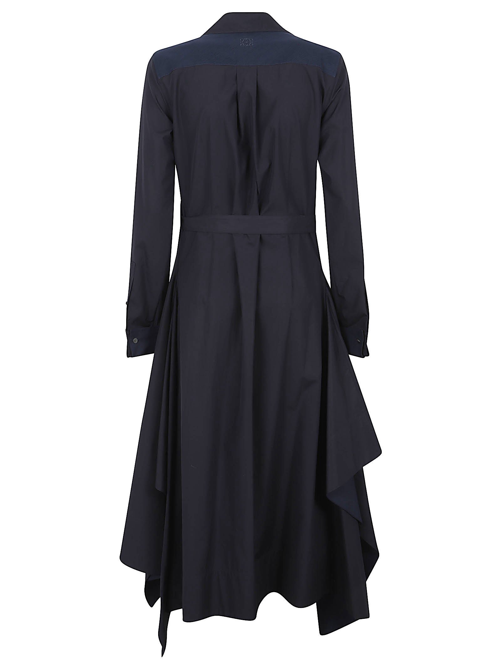 Asymmetrically Draped Midi Dress