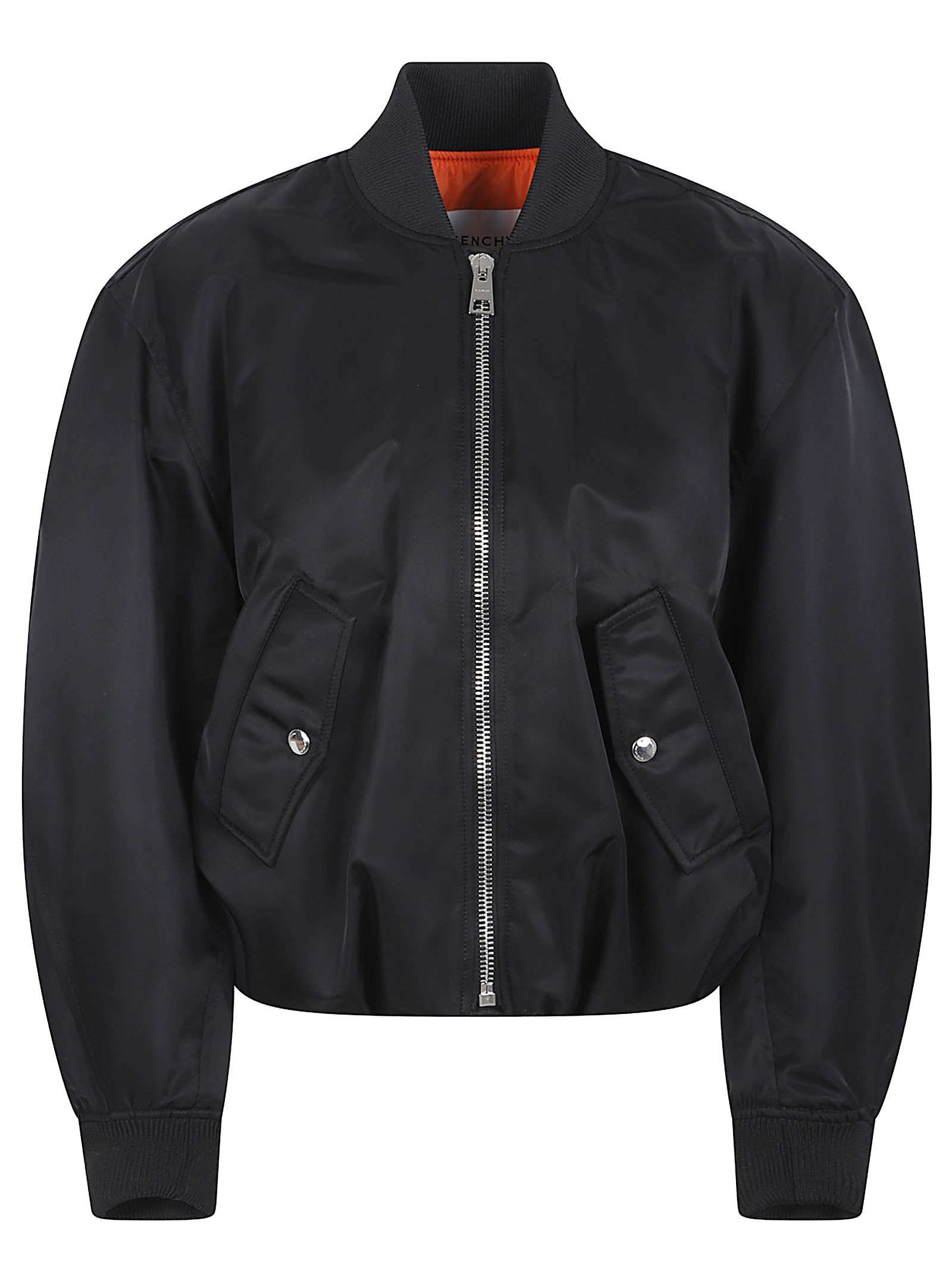 Cocoon Silhouette Black Bomber Jacket